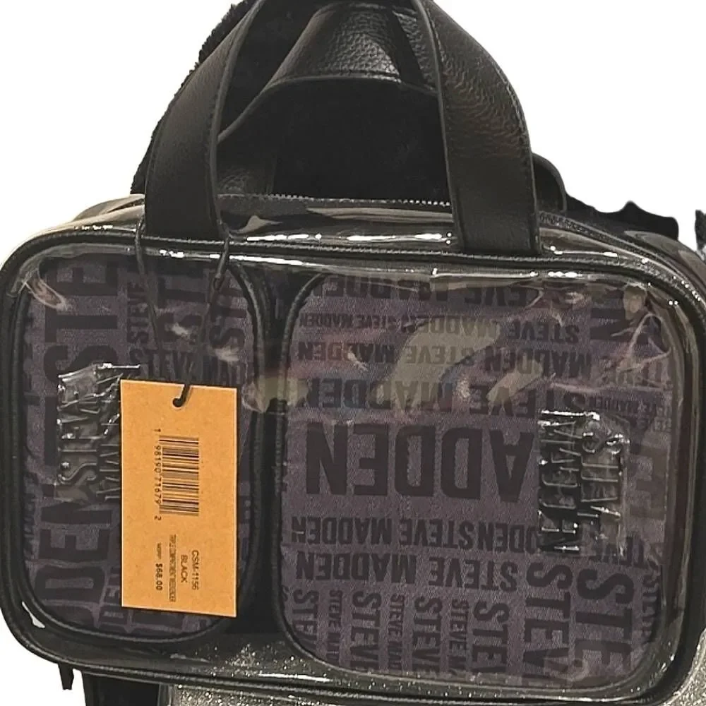 Steve Madden Logo/Clear Triple Compartment Weekender‎